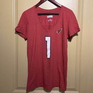Arizona Cardinals Kyler Murray #1 Women's V-Neck T-Shirt NFL Team Apparel Red L